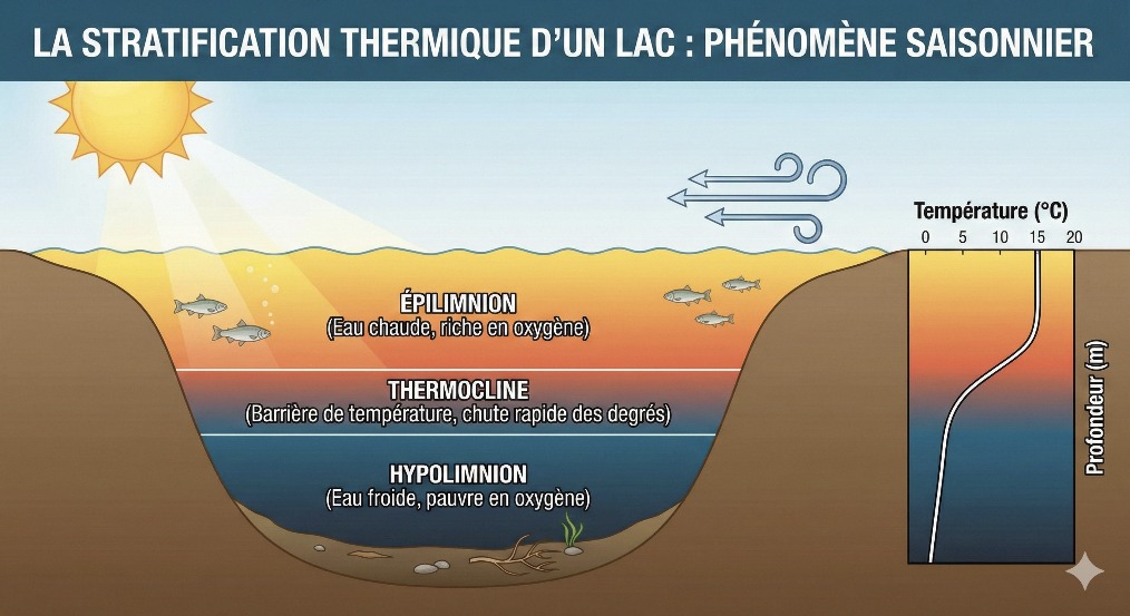 stratification thermique lac